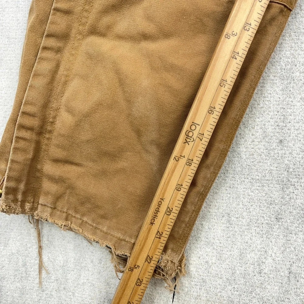 Carhartt  Bibs Youth‎ 10 Insulated Overalls Duck Tan Canvas Double Knee 30x22